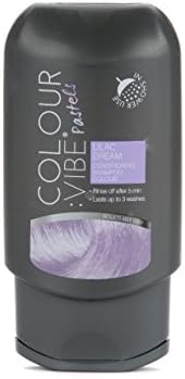 Colour Vibe Pastel Purple Temporary Conditioning Shampoo in Color, Easy Application, Lasts up to 3 washes, Best for Color Treated or Bleached Hair, For Women and Men 100ml (Lilac Dream)