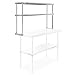 GRIDMANN NSF Stainless Steel Commercial 2 Tier Double Overshelf 48 in. x 12 in. for Kitchen Prep & Work Table