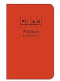 Elan Publishing Company E64-8x4S SewnField Surveying Book  4 5/8 x 7 1/4  Orange Stiff Cover
