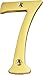 ZW Hardware A200 4 Inch Brass Bright Brass House Number 7