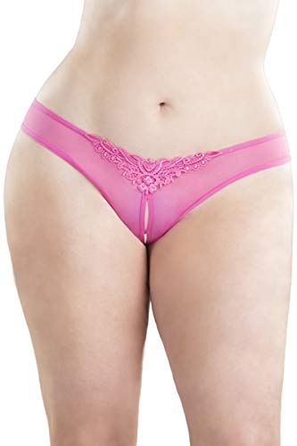 Oh Là Là Chéri Plus Size Paradise Pearl Thong Lingerie for Women Red - Thumbnail 2