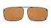Eyekepper Large Clip On Sunglasses With Spring Draw Bar Polarized Brown Lens