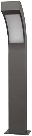 Inowel Waterproof Outdoor Lighting Pole Bollard Lamp, Painted Gery Color Aluminium Finished 3000K, Height of 600mm