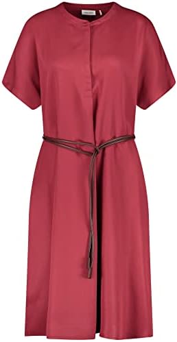 open lace back dress Gerry Weber Ribbed Knit Midi Dress, Red main image 1