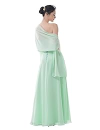 Alicepub Chiffon Chal nupcial Envoltura de boda Estola Vestido de noche de mujer Bufanda Bolero, 18 "An.