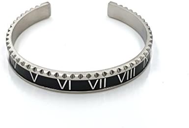 Chronometer Roman Numerals Silver black Bezel Submariner GMT Bracelet Bangle Bracelet