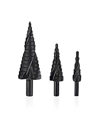 Juego de brocas en espiral HOEN de 3 paquetes con brocas en espiral de 0.157   0.472 in 0.157   0.787 in 0.157   1.260 in, total de 32 tamaños, cono hexagonal con revestimiento de titanio de alta velocidad, multifuncional industrial DIY herramientas de me