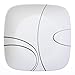 Corelle Square Simple Lines Square 16-Piece Dinnerware Set, Service for 4, Black/White