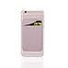 Magic Vosom Card Secure Holder Stick on Lycra Wallet Pouch Support iPhone 6 7 Samsung Galaxy and Blu Smartphones Pink