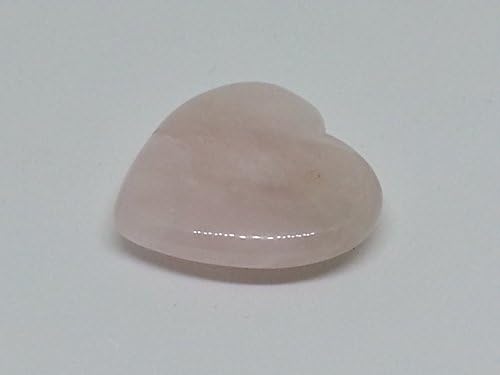 Single Polished Rose Quartz 25mm (1in) Puffy Heart - Natural Tumbled Gemstone Heart Chakra - Blueshift Industries