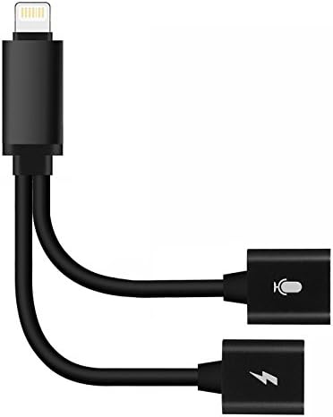 iPhone 7 / 7 Plus Lightning Charge &amp; Audio Cable, Dual Lightning Headphone Audio &amp; Charge Adapter for iPhone 7, 7 Plus, 6S, 6S Plug, 5S, 5C, iPad