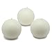 Set of 3 Glass Hurricane Candle Holders Filled with Holiday Flowers, Decorative Sphere Ball Candle Holders, Christmas Floral Home Decor Centerpiece, Flowers Are Removable - White Candles Included