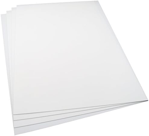 Plasticard 4 Large Sheets of 2mm Matt White Styrene, Size A3+ 325mm x 440mm