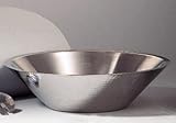 Elegance Hammered 13-Inch Stainless Steel Conical Serving Bowl