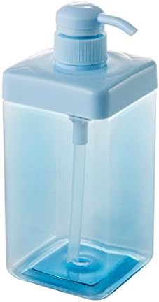 800mL side port type transparent push lotion bottle Blue