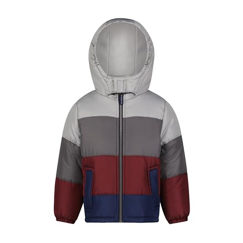 Osh Kosh B'Gosh Baby Boys Heavyweight Puffer Coat Winter Jacket, Burgundy, 3T