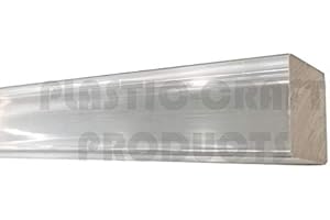 PLASTIC-CRAFT PRODUCTS Acrylic Extruded Square Rod, Clear, 1" Square x 36" Length, Pack of 1