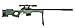 300 FPS - Airsoft Sniper Spring Rifle Gun with Scope and Laser (Green)