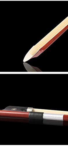 image for AMZZ Full Size 4/4 Violin Fiddle Bow Well Balanced Round Brazil Wood S