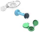 OptiKit - 1 OptiWand - soft contact lens insertion & removal tool + 1 OptiAide Eye drop applicator + 1 OptiCase eye shaped contact lens case
