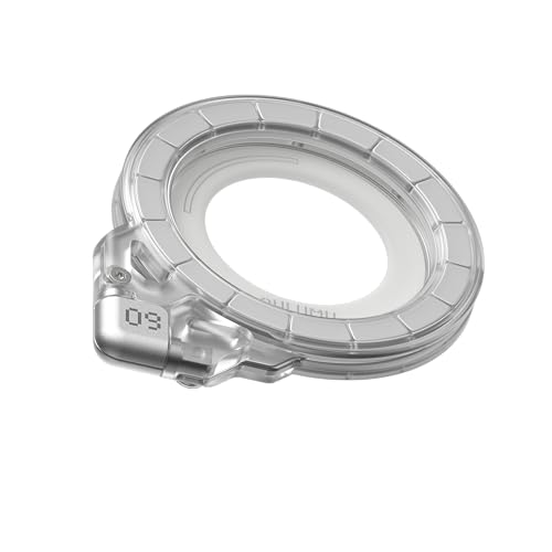 Aulumu G09 Ghost Infinite - Agarre magnético de 360° | Compatible con MagSafe | PC transparente esmerilado | Fijación magnética estable de doble cara | Incluye soporte para teléfono con anillo de asa