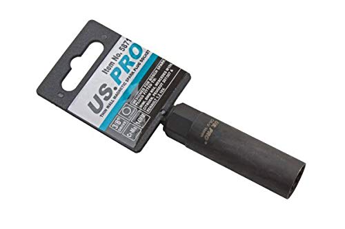 US Pro 3/8 Dr 14mm 12Point Thin Wall Magnetic Spark Plug Socket B5871