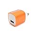 Wall Charger, 2 Pack FreedomTechTM USB AC Universal Power Home Wall Travel Charger Adapter for iPhone 6 Plus 4 5 4S Samsung Galaxy S 2 3 4 5 Note 2 3 4 5 HTC iOS8 (Orange)