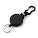 KEY-BAK SECURIT HD Retractable Keychain, 48" Retractable Cord, 8 oz. Retraction, Durable Polycarbonate Case, Zinc Alloy Carabiner, Split Ring, Black primary