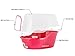 Cat Litter Box Furniture, Jumbo Hooded Cat Litter Box Holds Up to Two Small Cats Simultaneously,Extra Large Magenta by Petphabet