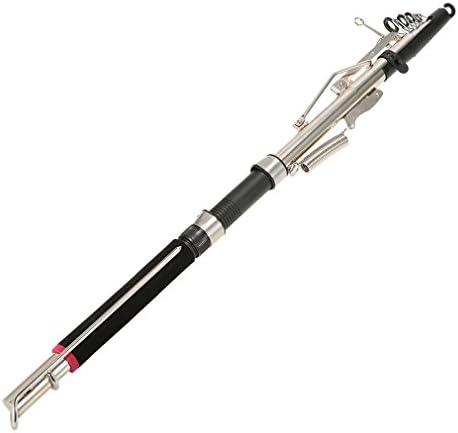 2.1M 2.4M 2.7M Automatic Fishing Rod Glass Fiber Telescopic Fish Rods Sensitive Fishing Pole Device Black 2.7 m