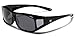 Barricade Polarized Rectangular Fit Over Glasses Sunglasses with Side Shield