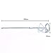 BESTONZON Paint and Mud Mixer Stirring Rod Agitator Arm Mixing Rod for Chemical Food Coating(High carbon steel/580x120mm)