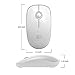FD Wireless Mouse, V8 2.4G Ultrathin Silent Wireless Mouse with User Manual&Nano Receiver 1500 DPI Precise Control for Notebook Computer PC Laptop MacBook and Chromebook (White)
