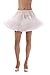 Ruiyuhong Women A-Line Muiti-Color Short Petticoat Crinoline White