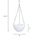 Mkono 8 Inch Hanging Flower Plant Planter Basket for Plants Pot Holder with Chain 1pcs-White