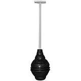 Korky 99-4A Beehive Max Universal Fits All Old and New Powerful Plunge-Easy Grip T-Handle-Made in USA Toilet Plunger, Black