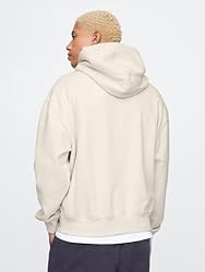 GAP mens Logo Fleece Hoodie Carls Stone XL
