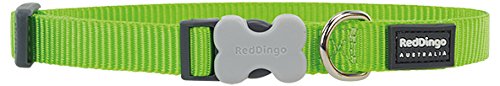 Red Dingo Classic Lime Green Dog Collar, Small/12mm