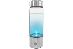 AUETRCLS Hydrogen Water Bottle Generator with SPE PEM Technology Improve Water in 3 Minutes for Home, Office, Travel, Daily Drinking (silver-02)