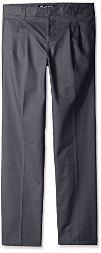 French Toast Little Boys' Pleated Double Knee Pant with Adjustable Waist, Grey, 6