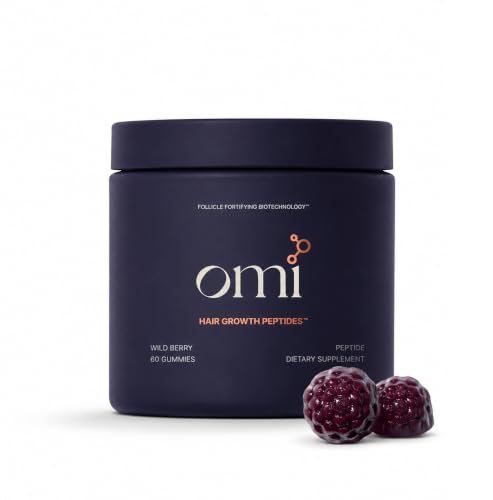 OMI - Peptides for Hair Growth, Gummies for Women with Patented Follicle Fortifying Biotechnology, Now in Delicious Wild Berry Flavor
