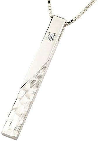 Amazon アトラス Atrus メンズ バーネックレス ロック 槌目 仕上 ダイヤモンド ネックレス ペンダント シルバー925 チェーン シルバー925 槌打ち ハンドメイド ネックレス 通販