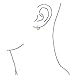 Basic Simple Thin Huggie Hoop Kpop Earrings For Women For Men 14K Gold Plated .925 Sterling Silver Polished Flat Hinge