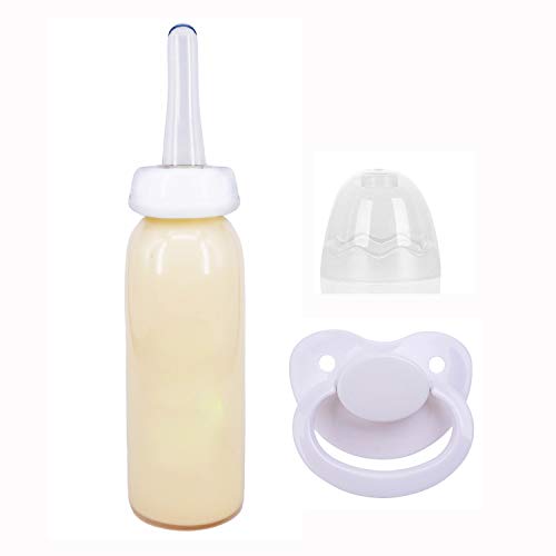 thumbnail interactive-video image 1 of Adult Bottle With Big Sized Pacifier， Printed Non-Drip Bottle, 8 Ounce 1 of 14