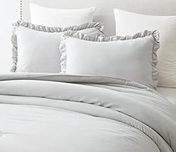 Chezmoi Collection Nora 3-Piece Ruffled Edge Trim