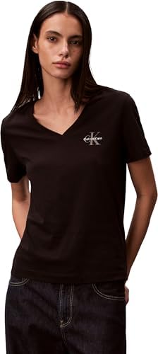 Donna T-Shirt Maniche Corte Confezione da 2 Logo Tee con Scollo a V, Multicolore (Cradle Pink/Black), XL