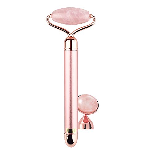 ROZE QUARTZ HEART CHAKRA GLOW ENERGY BEAUTY BAR VIBRATING FACIAL ROLLER & MASSAGER WITH UNDER EYE PRESS FOR EYES FACE AND NECK TO TIGHTEN SKIN AND WRINKLE REMOVER 1 ROZE QUARTZ HEART CHAKRA GLOW ENERGY BEAUTY BAR VIBRATING FACIAL ROLLER & MASSAGER WITH UNDER EYE PRESS FOR EYES FACE AND NECK TO TIGHTEN SKIN AND WRINKLE REMOVER