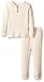 Burt's Bees Baby baby girls Pajamas, Tee Pant 2-piece Pj Set, 100% Organic Cotton and Toddler Pajama Bottoms, Ivory Rib, 24 Months US