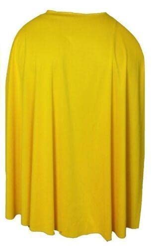 The Dragons Den Adults 35" Length Plain Superhero Cape Fancy Dress Costume Accessory [35" Yellow]