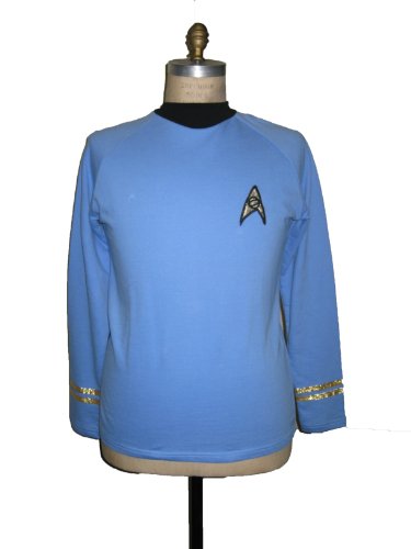 Star Trek Tos Costume Classic Spock Blue - Cotton - M